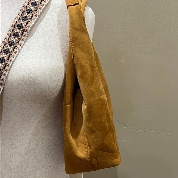 Ahdorned | Suede Hobo Bag w/Matching Bag & Embroidered Crossbody Strap - Picture 9 of 17